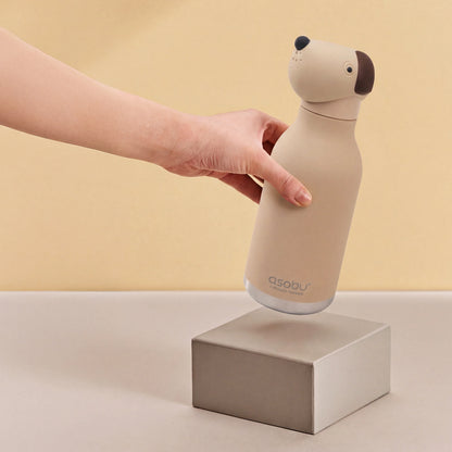 Gourde isotherme Bestie - Chien Marron