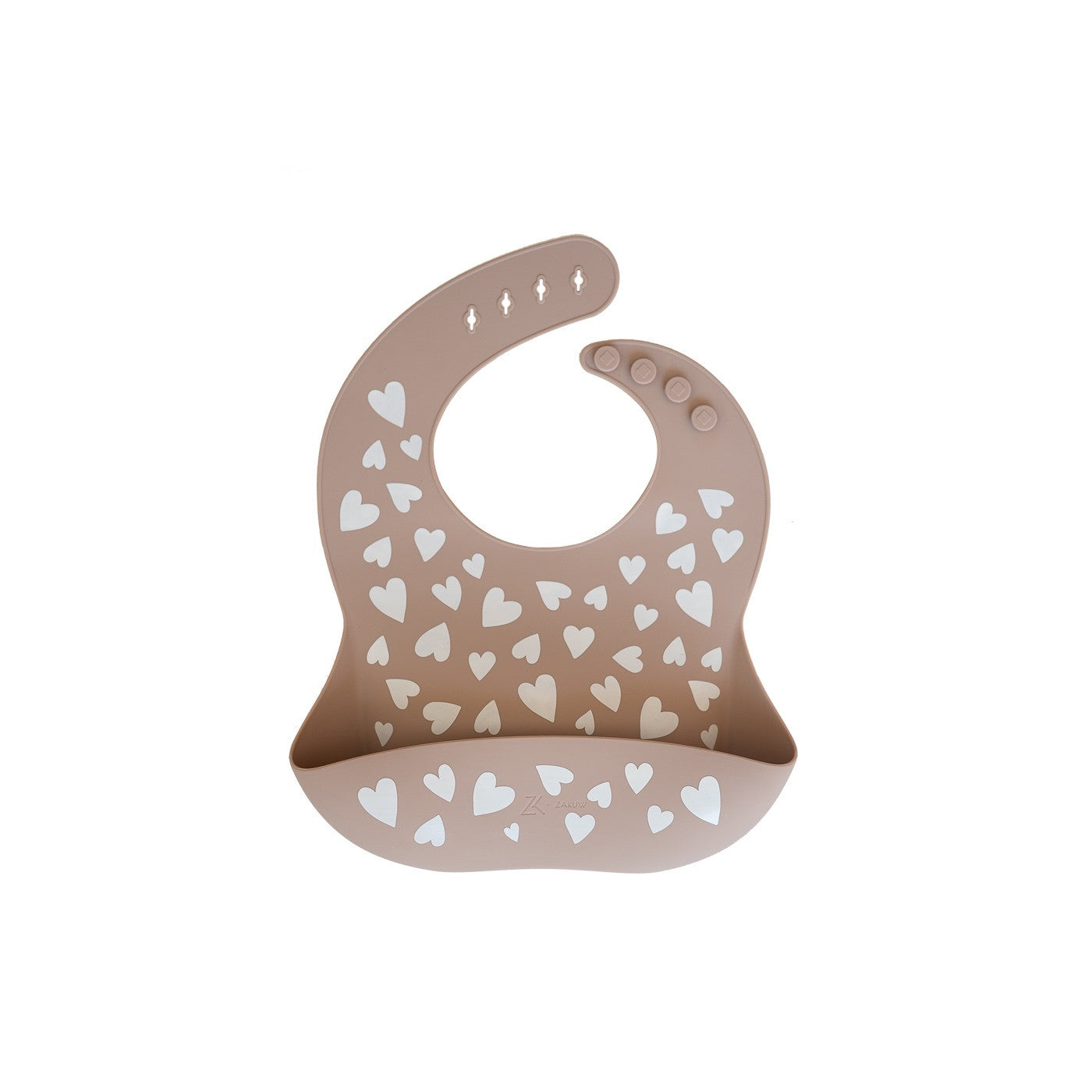 Bavoir en silicone - Fall in love Taupe