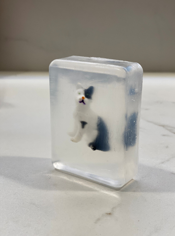 Savon transparent avec figurine - Animaux domestiques