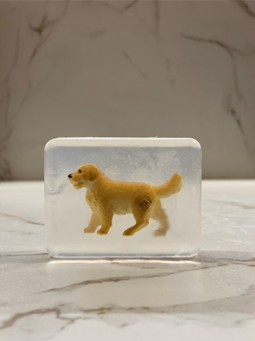 Savon transparent avec figurine - Animaux domestiques