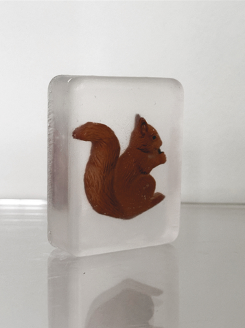Savon transparent avec figurine - Animaux de la forêt