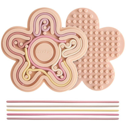 Jouet sensoriel en silicone Flower - Pastel