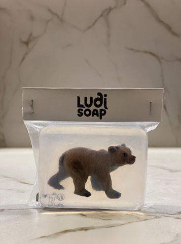 Savon transparent avec figurine - Animaux de la forêt