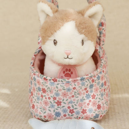 Peluche chat avec sac de transport - Marley