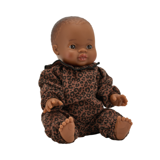 Tenue de poupée - Léopard marron
