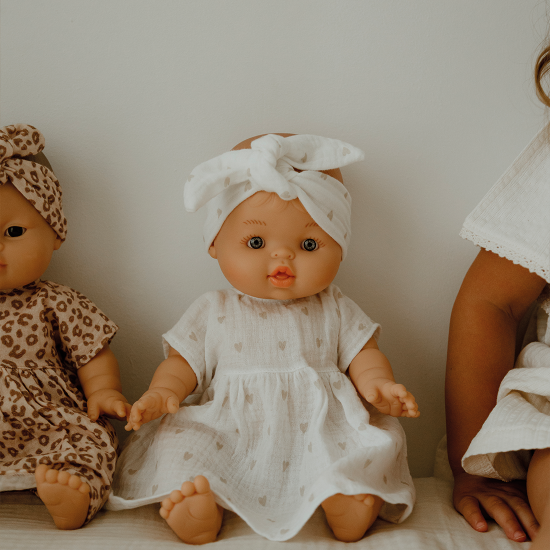 Robe poupée - Blanc / Coeurs