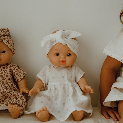 Robe poupée - Blanc / Coeurs