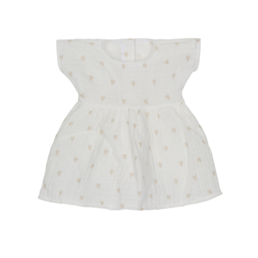 Robe poupée - Blanc / Coeurs