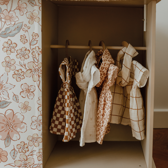 Robe poupée - Léopard beige