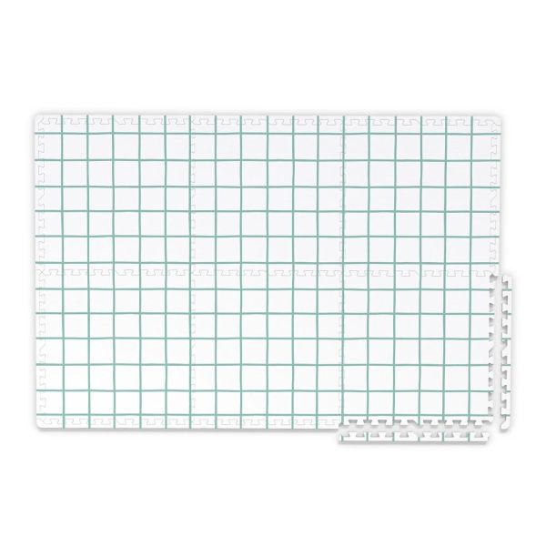 Tapis puzzle, boîte de rangement & mini maison - Marelle