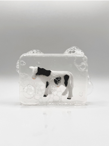 Savon transparent avec figurine - Animaux de la ferme