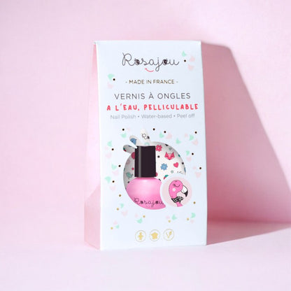 Vernis à l'eau et pelliculable - Rose "Flamingo"