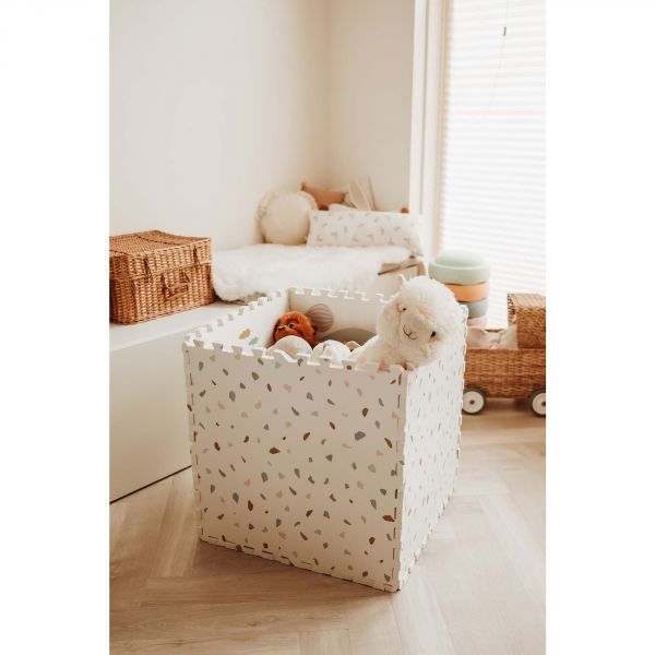 Tapis puzzel, boîte de rangement & mini maison - Village