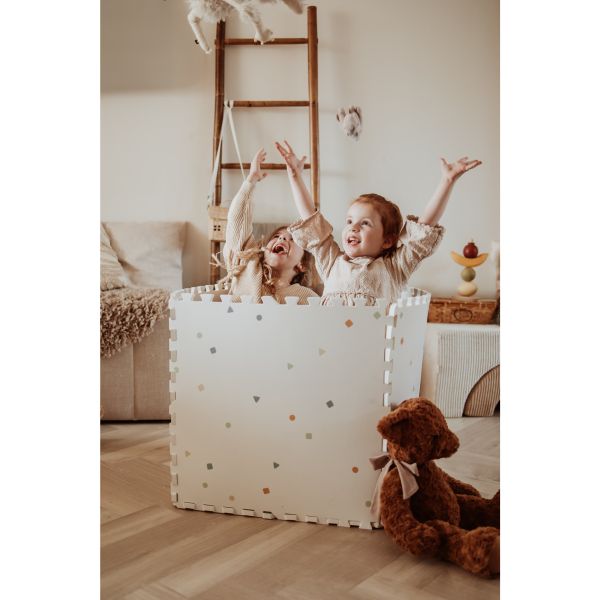 Tapis puzzel, boîte de rangement & mini maison - Worldmap